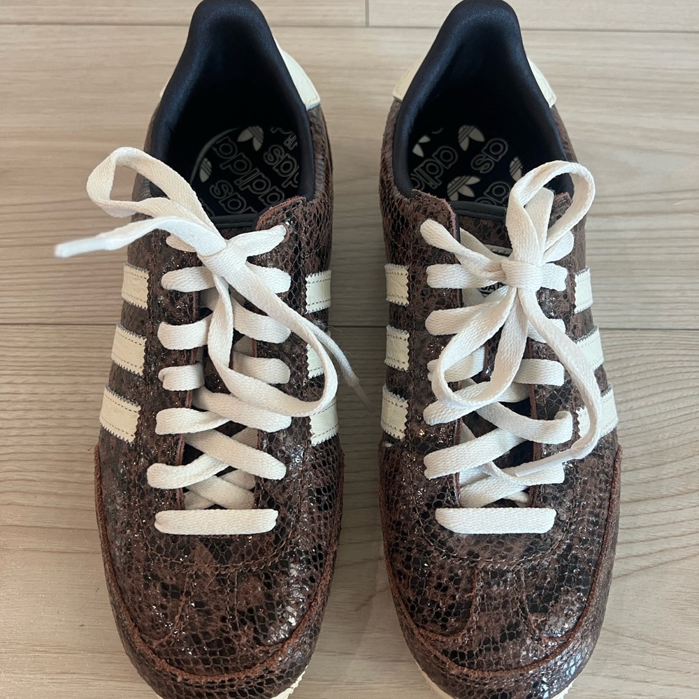 adidas Women’s Japan Snake-Print Sneakers in Brown and White - Picture 3 of 6